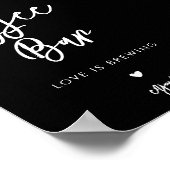 黒コンテンポラリーのコ結婚ーヒーバー徴候 ポスター (角)