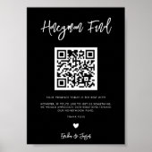 黒コンテンポラリーの結婚ハネムーン基金の看板 ポスター (正面)