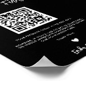 黒コンテンポラリーの結婚ハネムーン基金の看板 ポスター (角)