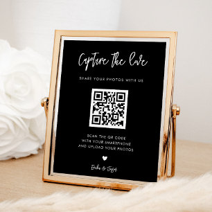 黒コンテンポラリーの結婚愛のサインを捉える ポスター