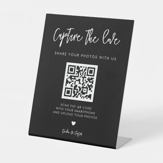 黒コンテンポラリーの結婚愛を取り込む 台座サイン (正面)