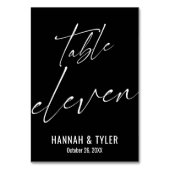 黒コンテンポラリーエレガントテーブル11号 テーブルナンバー (裏面)