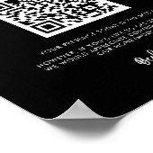 黒コンテンポラリーモダンハネムーン基金QRコード ポスター (角)