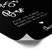 黒コンテンポラリーモダンミモサバー徴候 ポスター (角)