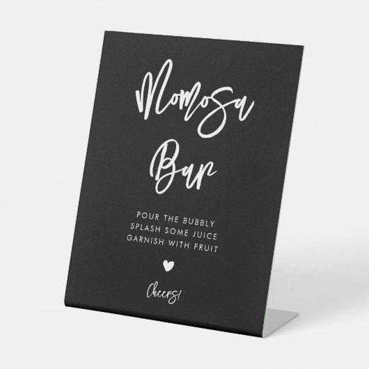 黒コンテンポラリーモダンモモモサバー 台座サイン (正面)