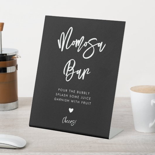 黒コンテンポラリーモダンモモモサバー 台座サイン (インサイチュ)