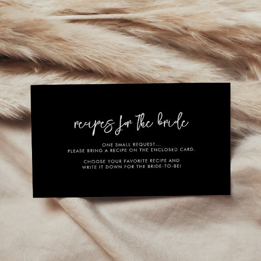 黒コンテンポラリーモダンレシピ要求 エンクロージャーカード