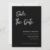 黒コンテンポラリーモダン写真 セーブザデート (正面)