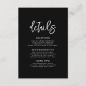 黒コンテンポラリーモダン客情報カード エンクロージャーカード (正面)