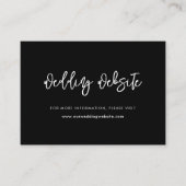 黒コンテンポラリーモダン結婚のウェブサイト エンクロージャーカード (正面)