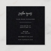 黒コンテンポラリーモダン色 スクエア名刺 (裏面)