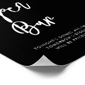 黒コンテンポラリーモダン開バー記号 ポスター (角)