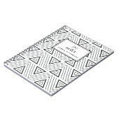 黒コンテンポラリー三角形パタパーソナライズされたーン ノートブック (左側)