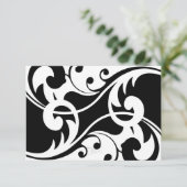 黒コンテンポラリー応答セット1021 出欠カード (スタンド正面)