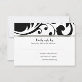 黒コンテンポラリー応答セット1021 出欠カード (裏面)