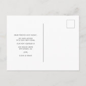 黒コンテンポラリー新しいアドレスを移動 ポストカード (裏面)