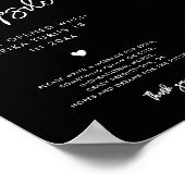 黒コンテンポラリー時カプセル1日の誕生日サイン ポスター (角)