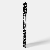 黒コンテンポラリー白の音楽ホイールデザイン Case-Mate iPhoneケース (裏面 / 右)