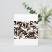 黒コンテンポラリー白アート ポストカード (スタンド正面)