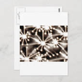 黒コンテンポラリー白アート ポストカード (正面/裏面)