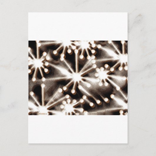 黒コンテンポラリー白アート ポストカード (正面)