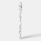黒コンテンポラリー白ギター音楽ノートアート Case-Mate iPhoneケース (裏面 / 右)