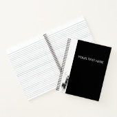 黒コンテンポラリー白スパイラルノートブック ノートブック (内部)