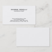 黒コンテンポラリー白ビジネスクラシカルカード 名刺 (正面/裏面)