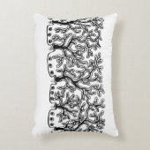黒コンテンポラリー白抽象芸術ジョシュア アクセントクッション (正面(垂直))