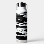 黒コンテンポラリー白 ウォーターボトル (正面)