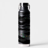 黒コンテンポラリー白 ウォーターボトル (正面)