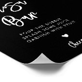 黒コンテンポラリー百モダン佐バー徴候 ポスター (角)