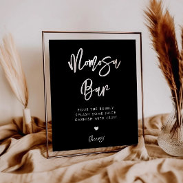 黒コンテンポラリー百モダン佐バー徴候 ポスター