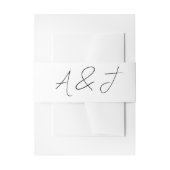 黒コンテンポラリー結婚式の引き出物 招待状ベリーバンド (正面例)