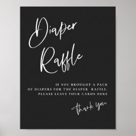 黒ゴシッインスパイアク赤ちゃんシャワーおむつラッフル ポスター