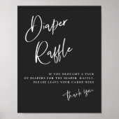 黒ゴシッインスパイアク赤ちゃんシャワーおむつラッフル ポスター (正面)