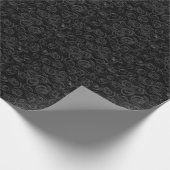 黒ゴシックバラパターン ラッピングペーパー (角)