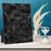 黒ゴシックバロック渦模様 フォトプラーク (側面)