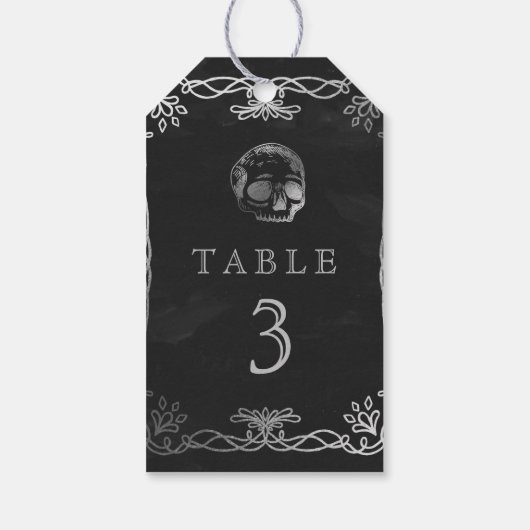 黒ゴシックファンタジーアイビー結婚ズ ギフトタグ (裏面)