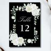 黒ゴシックホワイトロー結婚ズのテーブル番号 テーブルナンバー