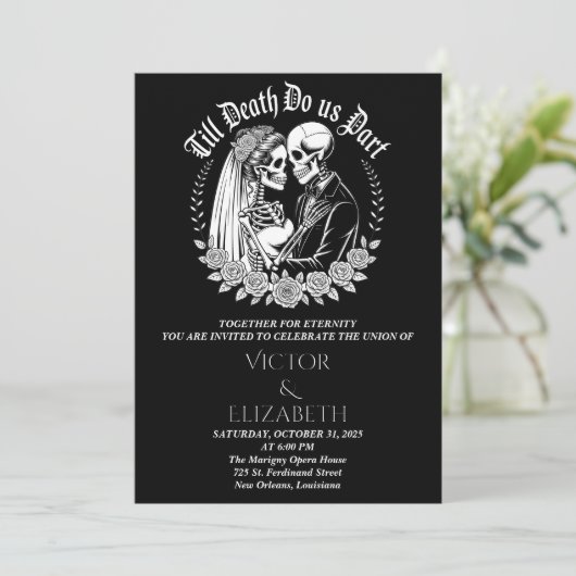 黒ゴシック体、死ぬまで我々の部分結婚の 招待状 (スタンド正面)