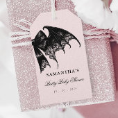 黒ゴシック様式のベビーシャワーメッセージカード ギフトタグ