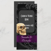 黒ゴシック様式の結婚式プログラム プログラム (正面/裏面)