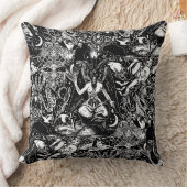 黒ゴシック様式バプホメットウィッチクラフトダークオカルトデコール クッション (ブランケット)