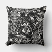 黒ゴシック様式バプホメットウィッチクラフトダークオカルトデコール クッション (正面)