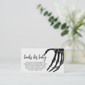 黒ゴシック風の赤ちゃんシャワーベビー エンクロージャーカード (スタンド正面)