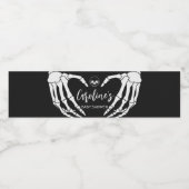 黒ゴシック風の赤ちゃんシャワー ペットボトルラベル (シングルラベル)