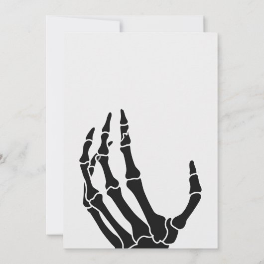 黒ゴシック風の赤ちゃんシャワー 招待状 (裏面)