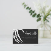 黒ゴシック風ベビーシャワーおむつラッフル エンクロージャーカード (スタンド正面)