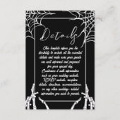 黒ゴシック骨格ハロウェディング詳細 エンクロージャーカード (正面)